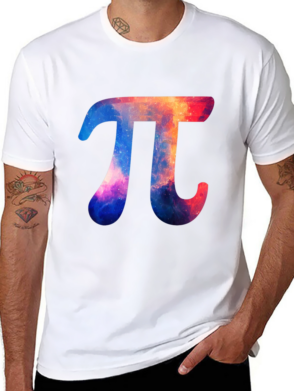 Galaxy Pi Symbol Graphic T-Shirt