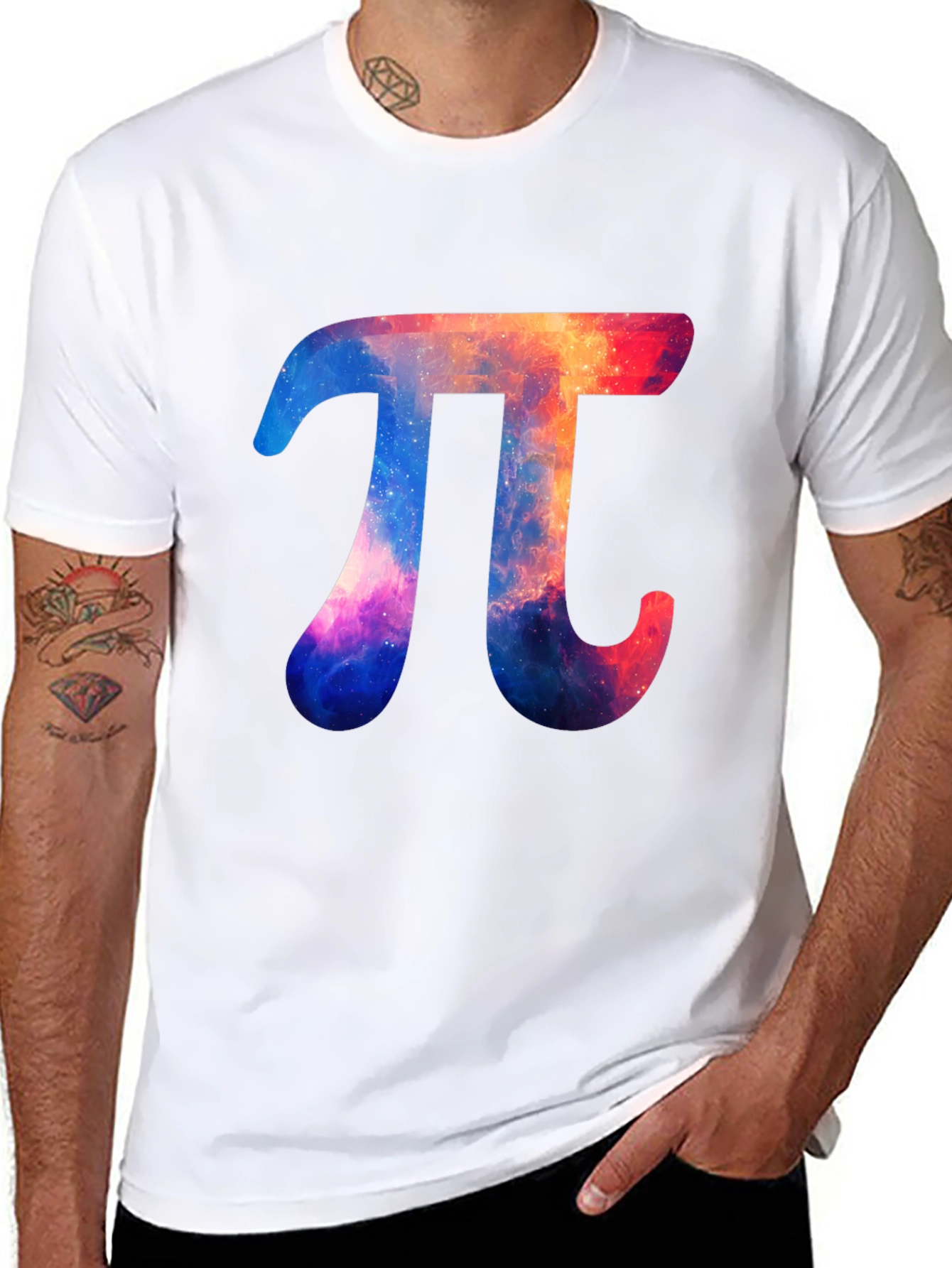Galaxy Pi Symbol Graphic T-Shirt
