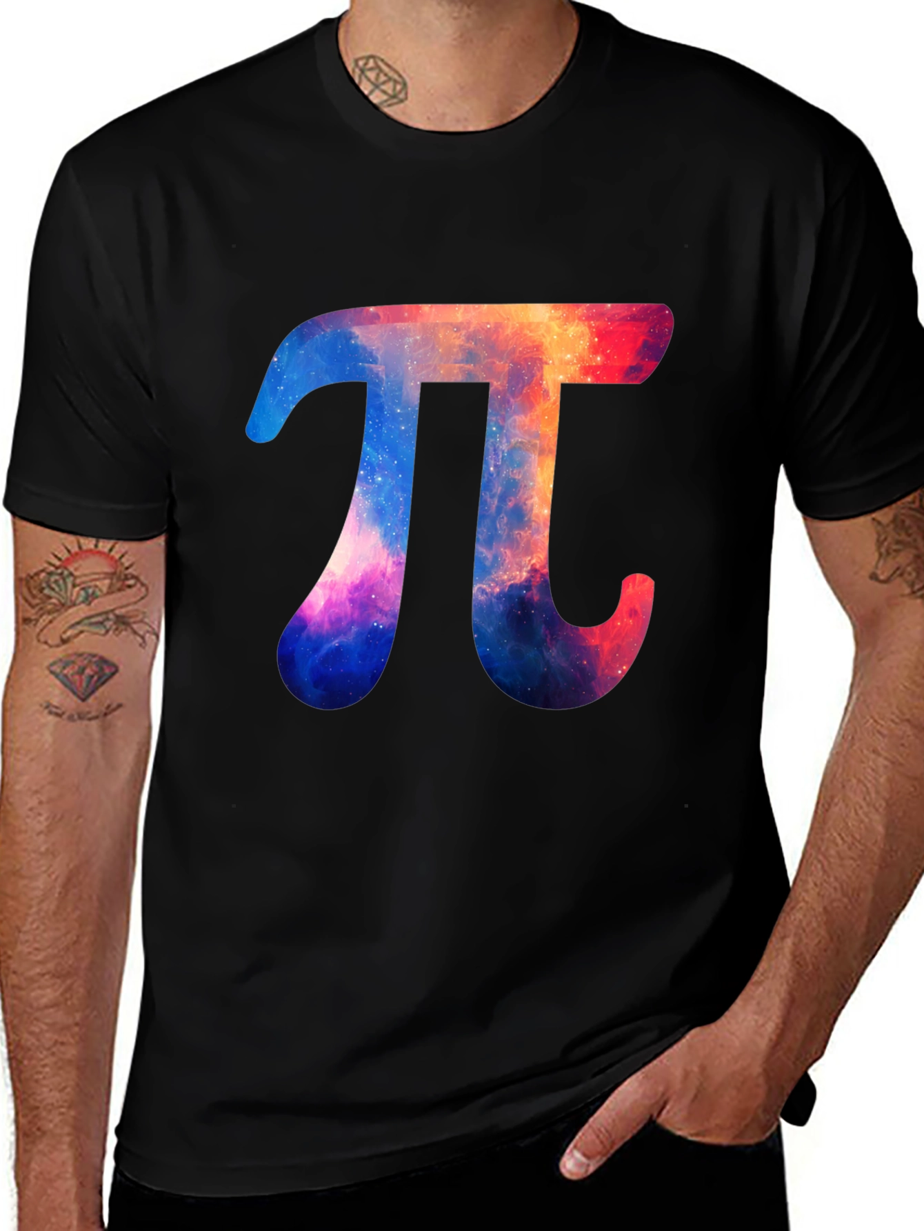 Galaxy Pi Symbol Graphic T-Shirt