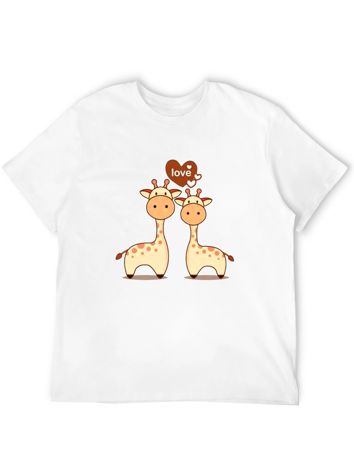 Giraffe Love Graphic Tee - Cute Giraffe Couple