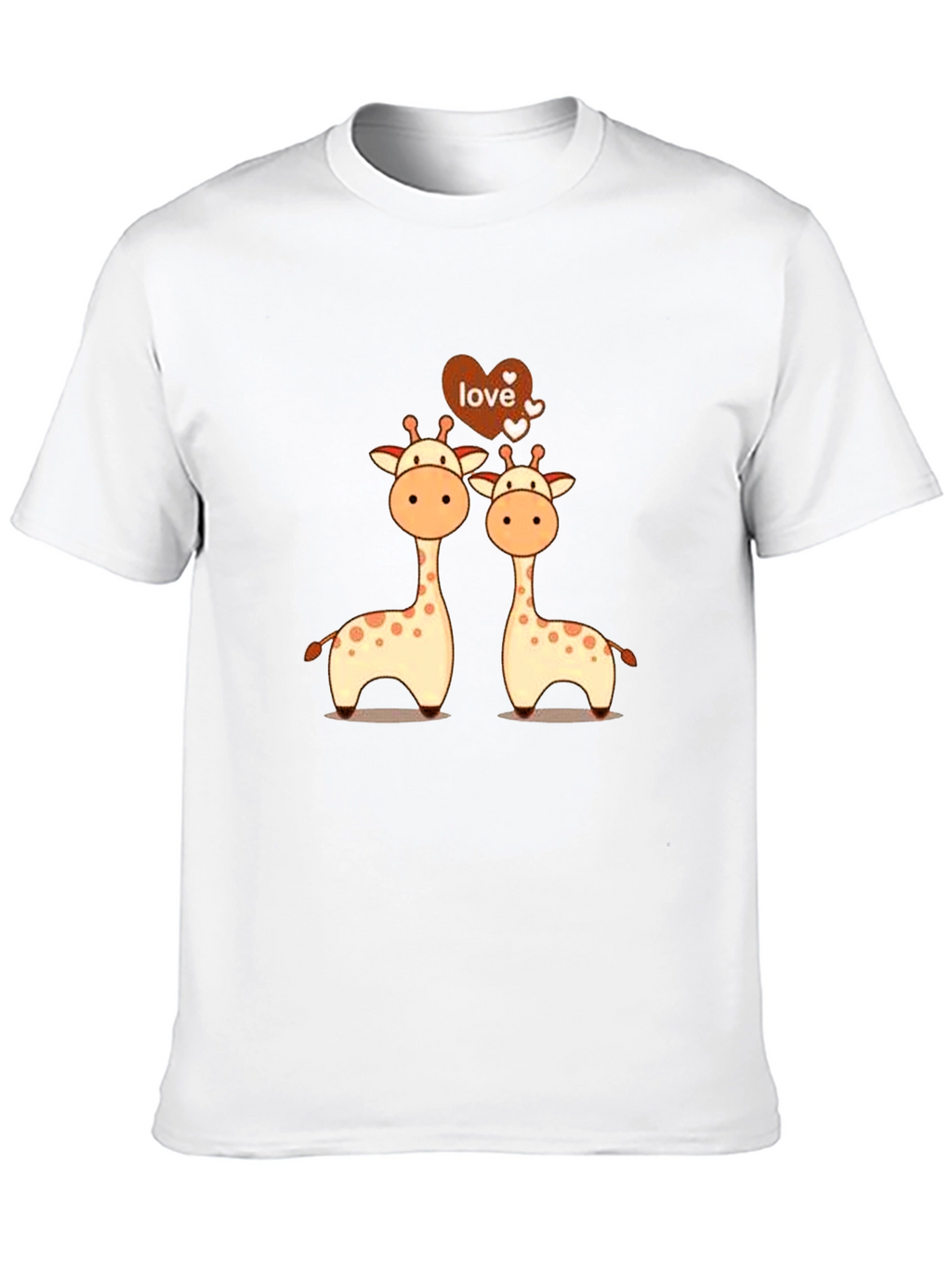 Giraffe Love Graphic Tee - Cute Giraffe Couple
