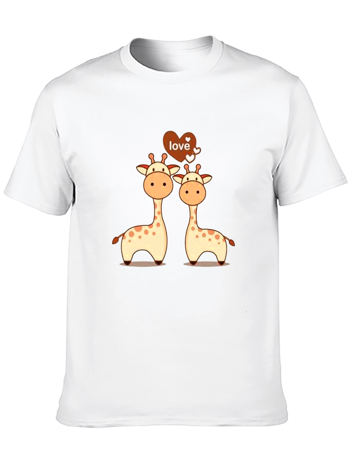 Giraffe Love Graphic Tee - Cute Giraffe Couple