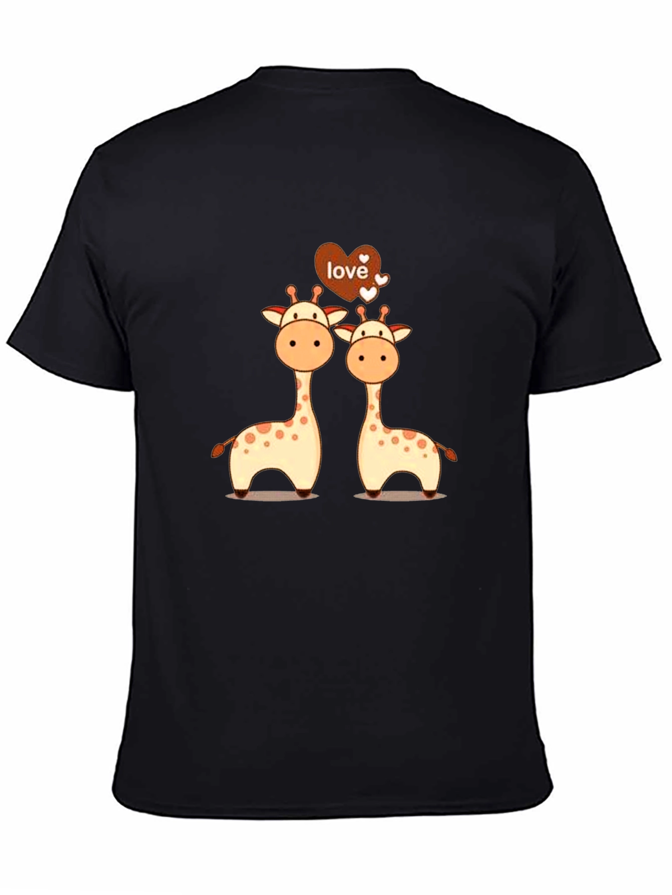 Giraffe Love Graphic Tee - Cute Giraffe Couple