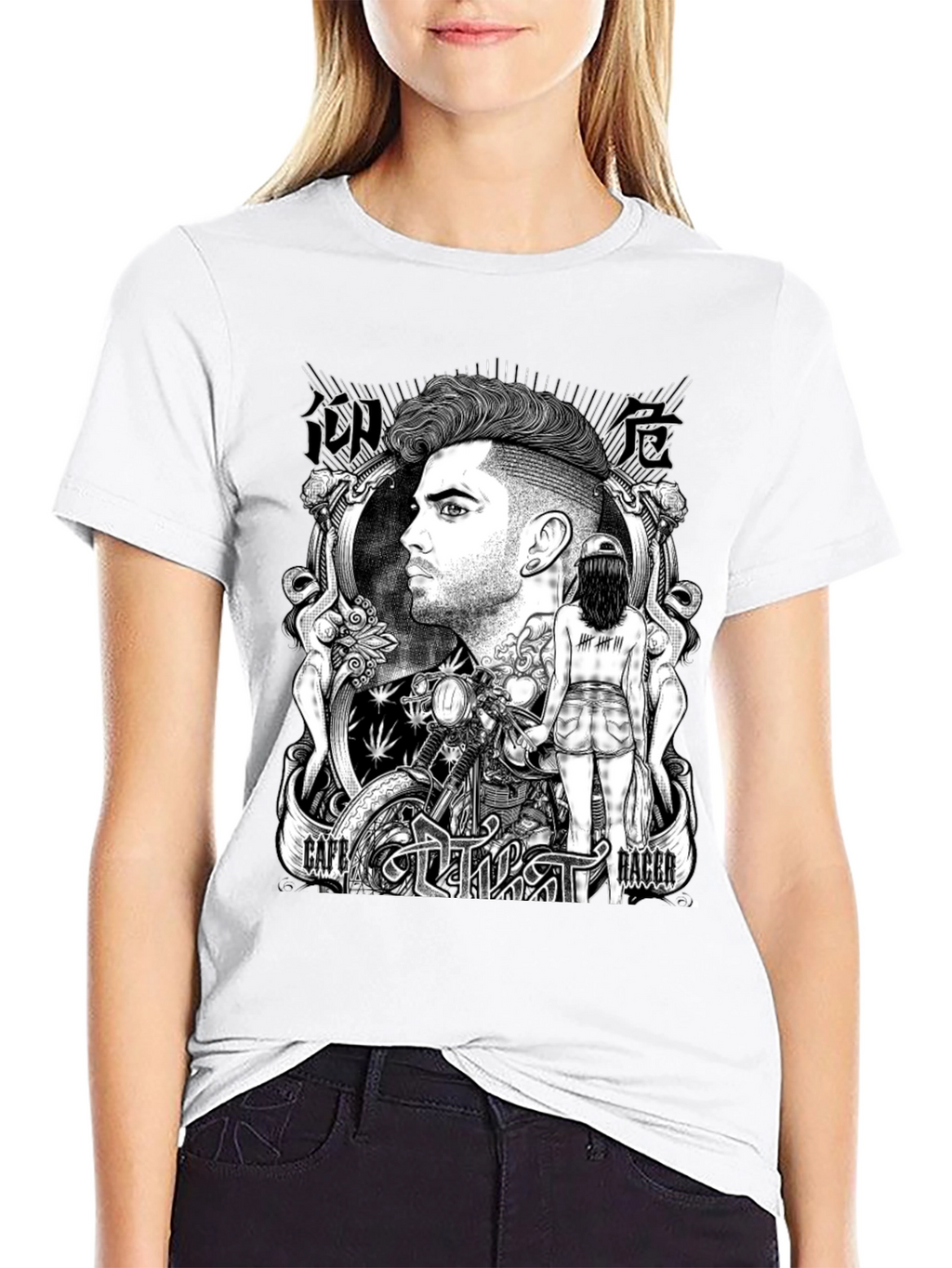 Cafe Racer Graphic T-Shirt - Black Cotton Tee