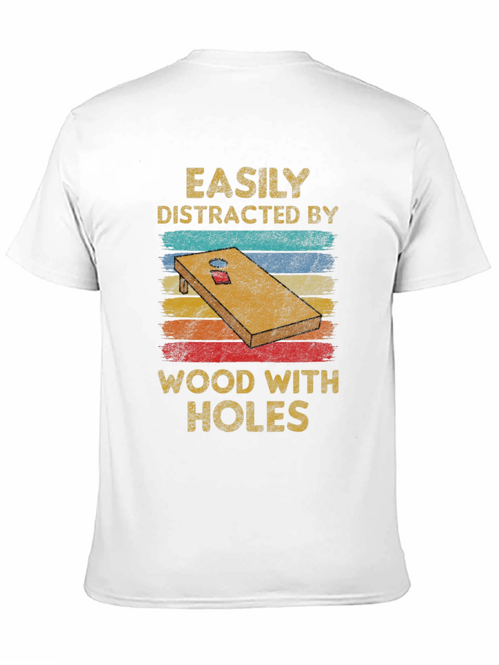 Easily Distracted Wood With Holes Graphic Tee