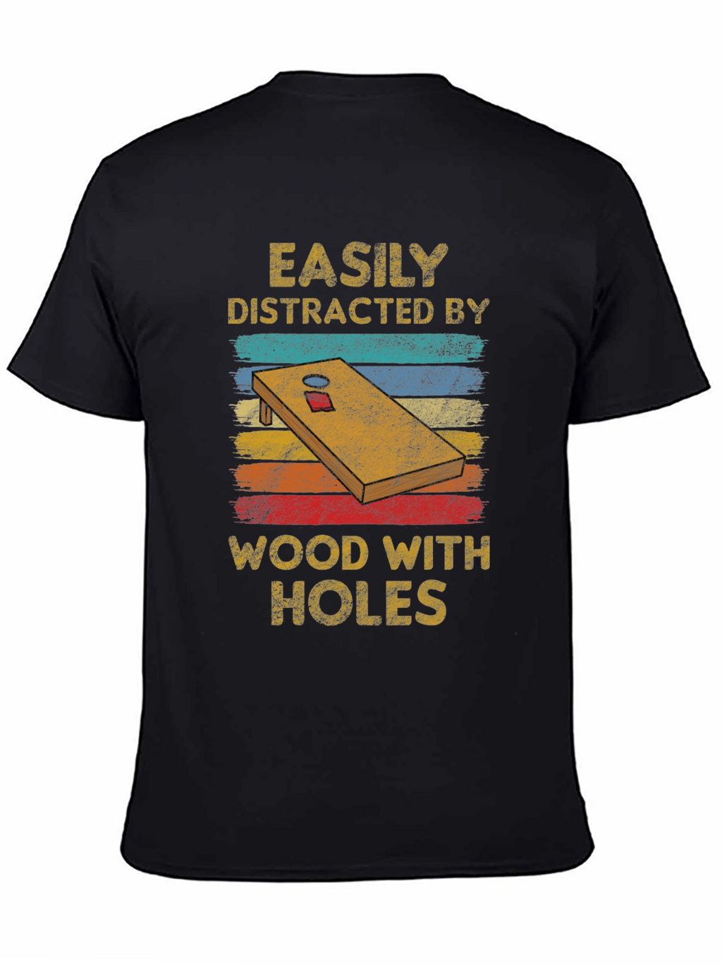 Easily Distracted Wood With Holes Graphic Tee