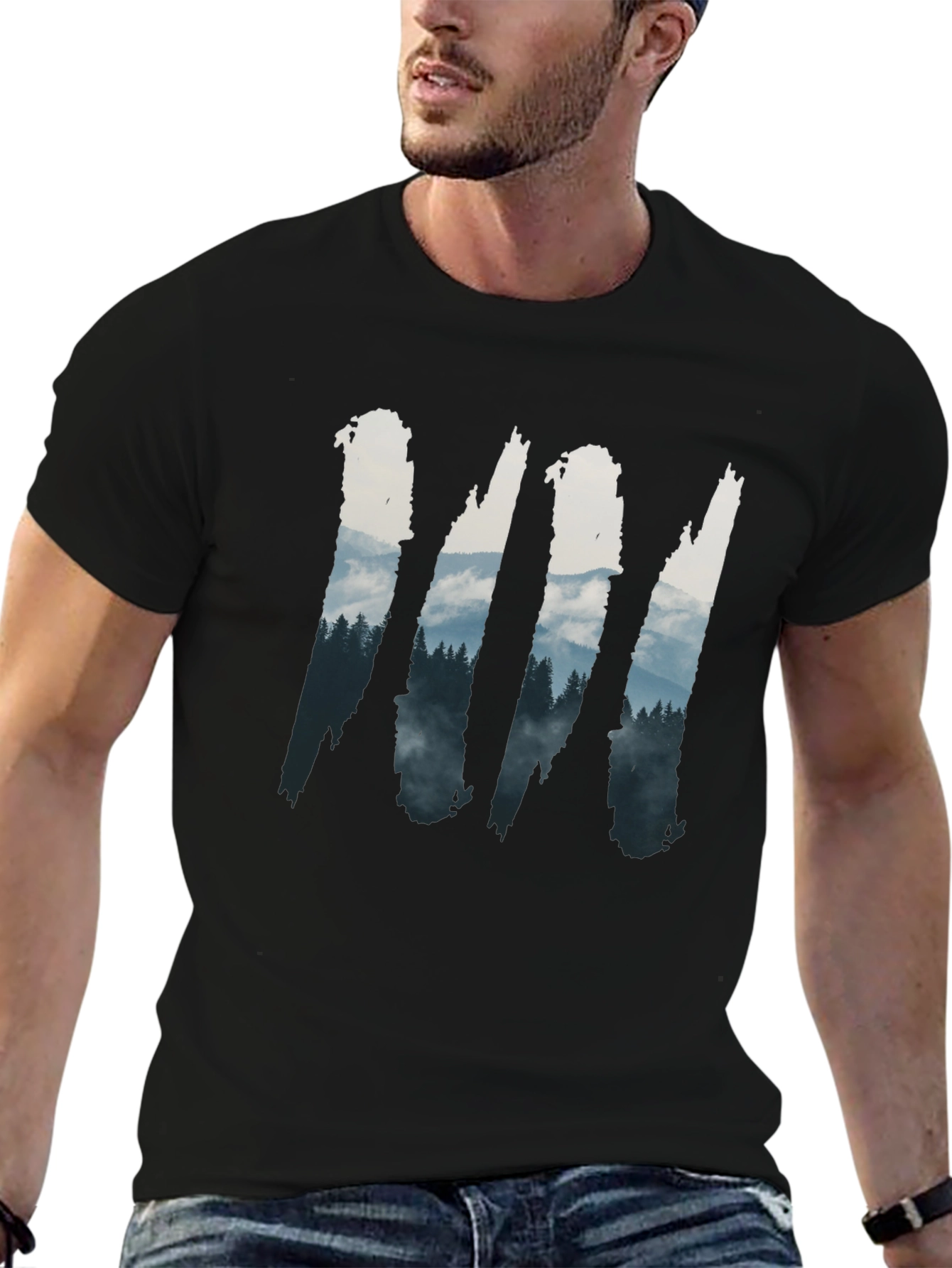 Mountainscape Graphic Print Tee