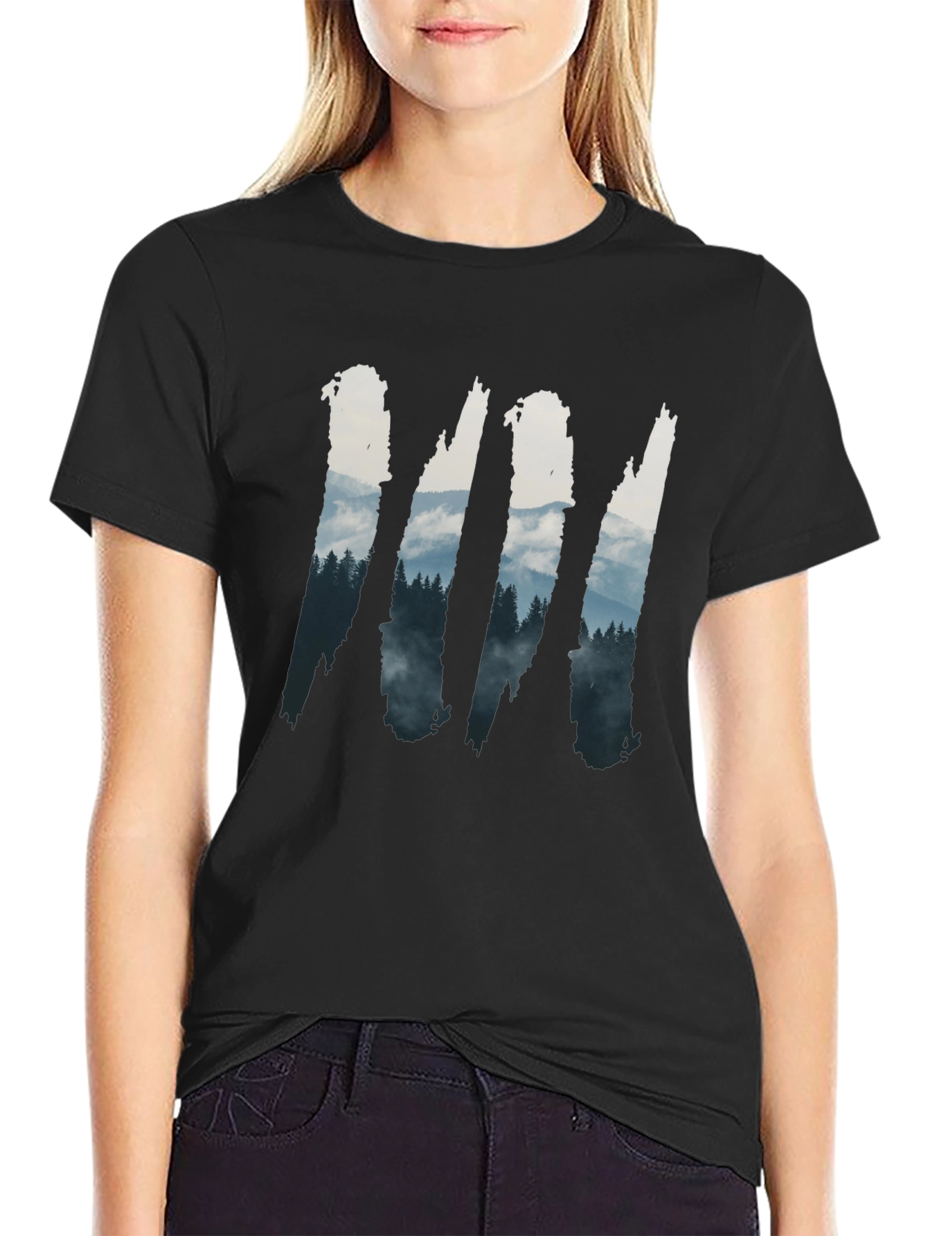Mountainscape Graphic Print Tee
