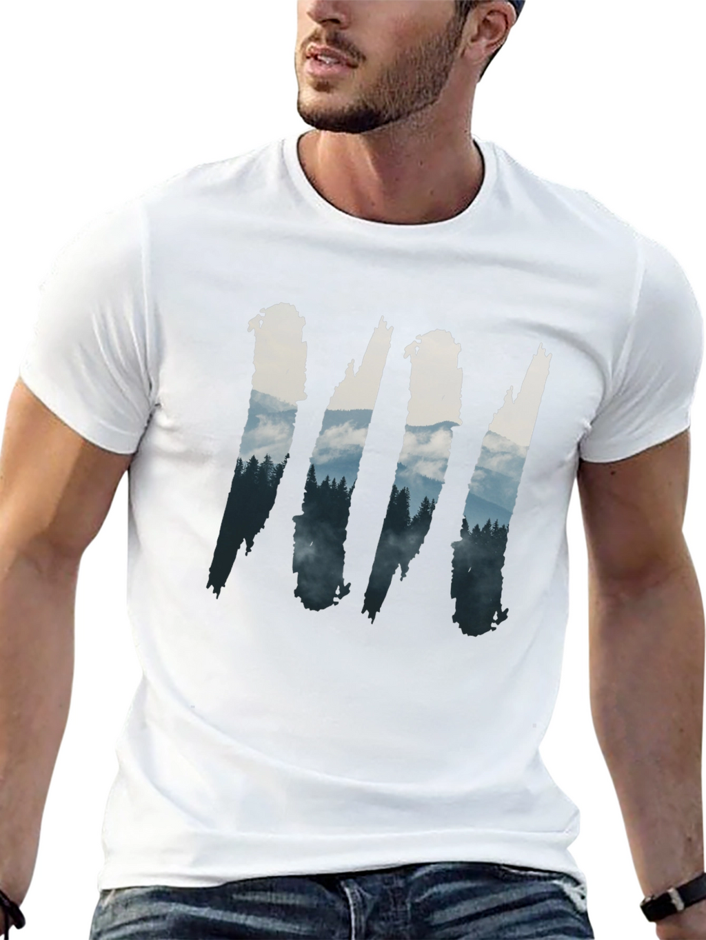 Mountainscape Graphic Print Tee
