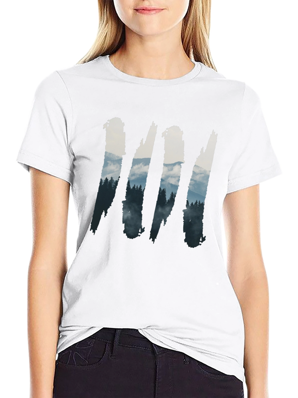 Mountainscape Graphic Print Tee