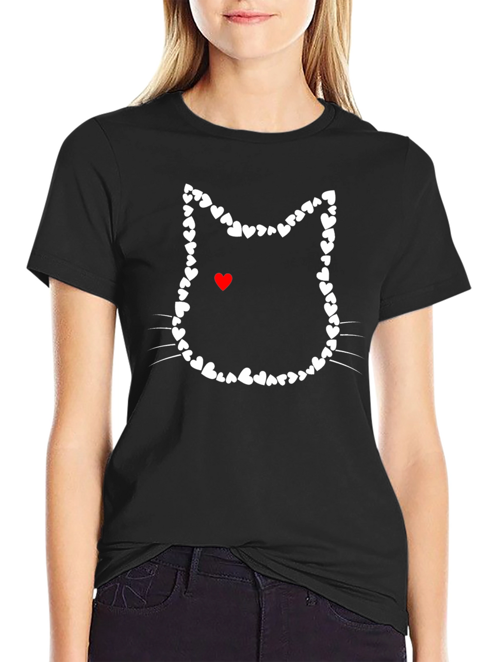 Heart Cat T-Shirt - Love Cats