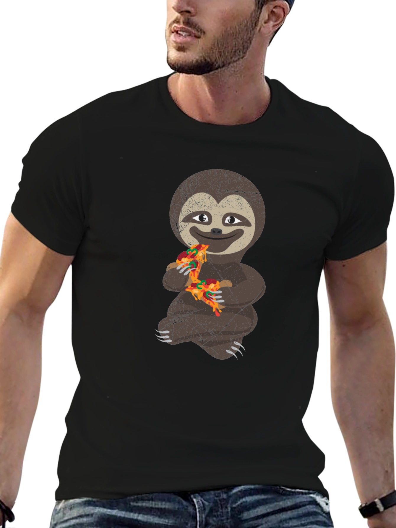 Sloth Pizza Lover T-Shirt - Funny Graphic Tee