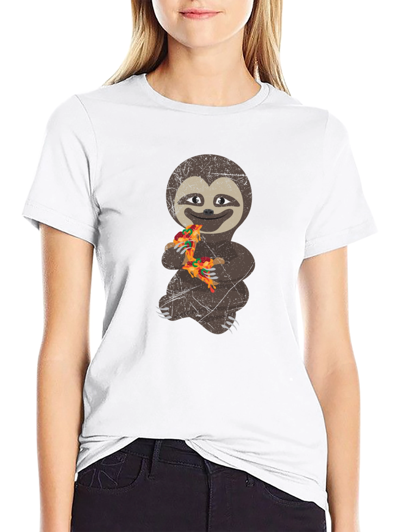 Sloth Pizza Lover T-Shirt - Funny Graphic Tee