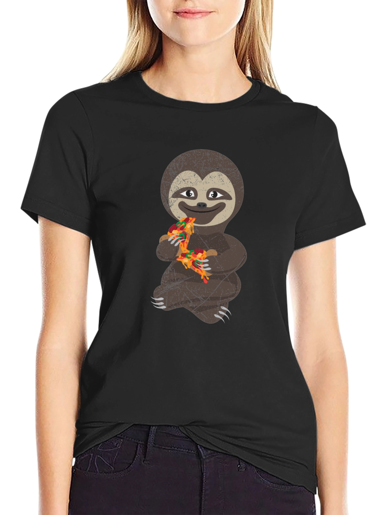 Sloth Pizza Lover T-Shirt - Funny Graphic Tee