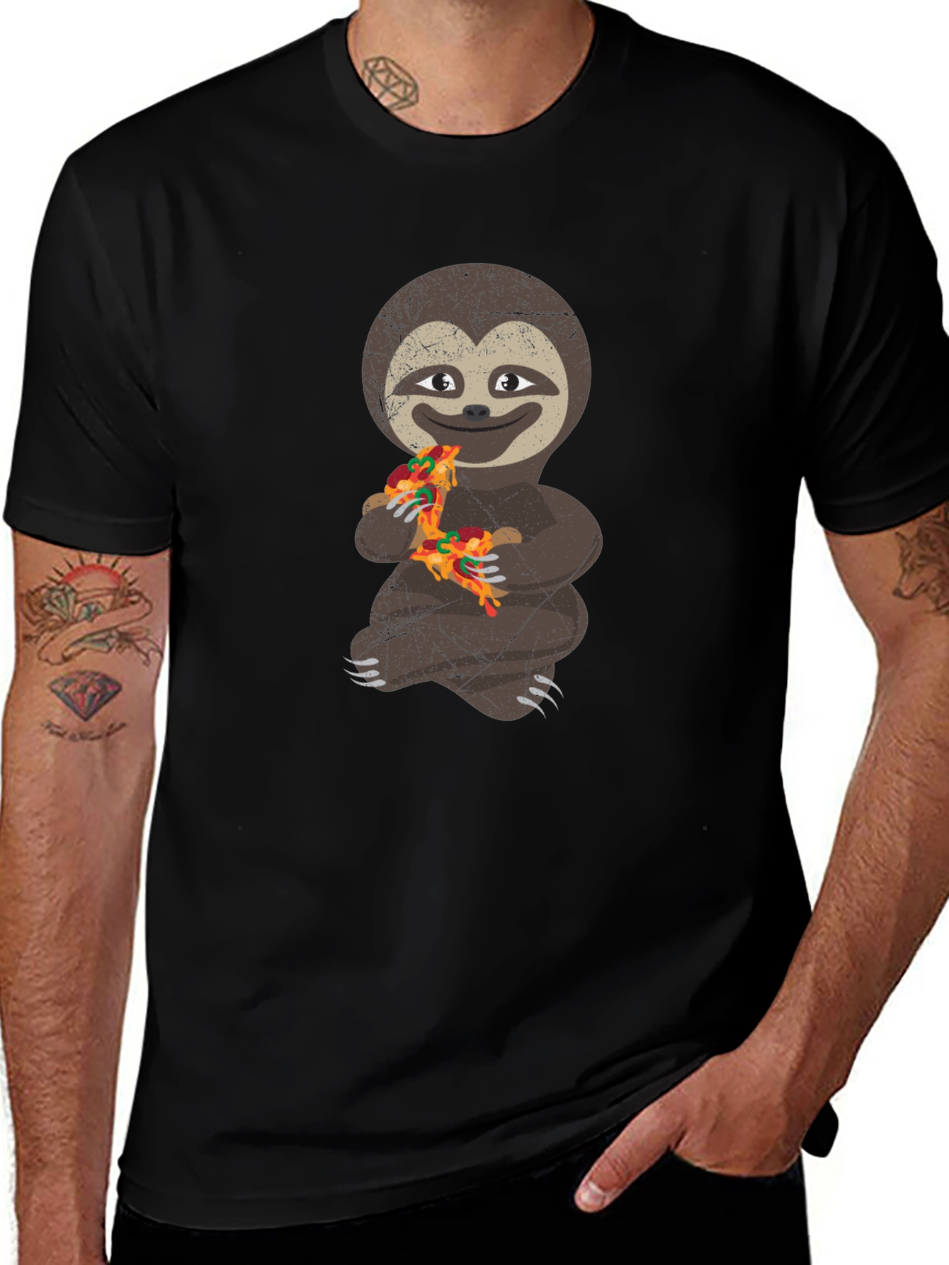 Sloth Pizza Lover T-Shirt - Funny Graphic Tee