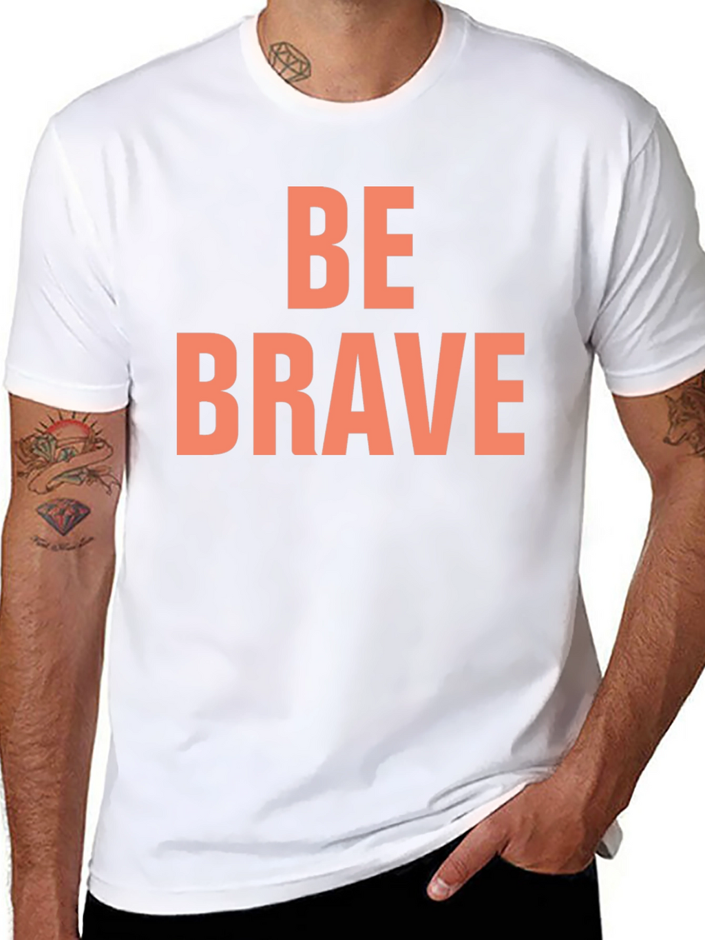 Be Brave Black Graphic Tee