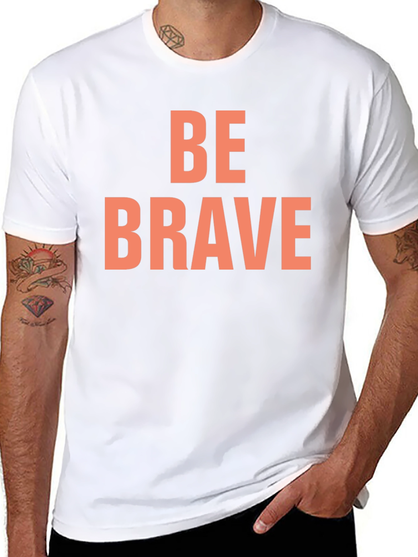 Be Brave Black Graphic Tee