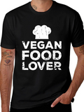 Vegan Food Lover T-Shirt - Chef Hat Graphic