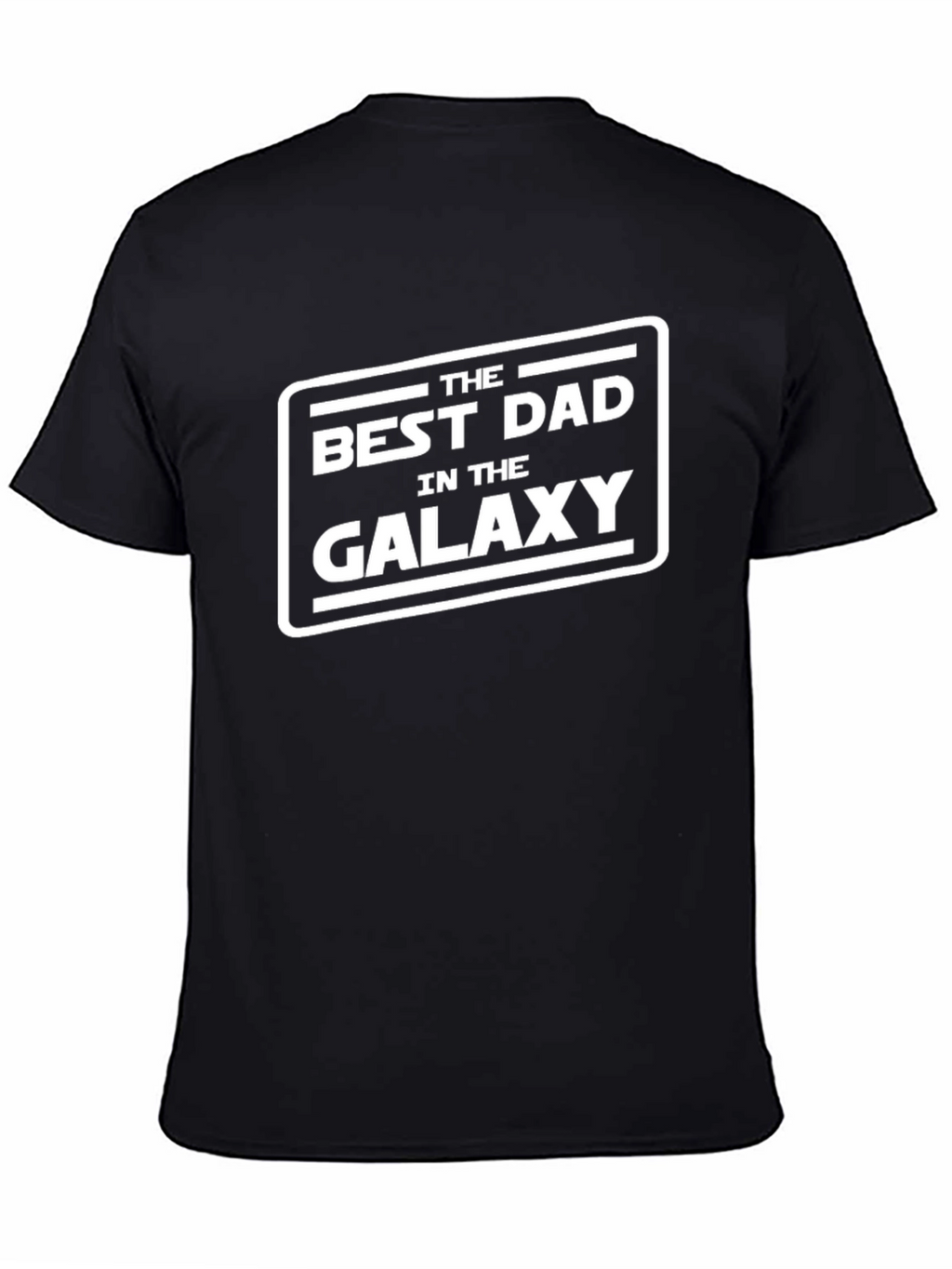 Best Dad in the Galaxy Black Graphic T-Shirt