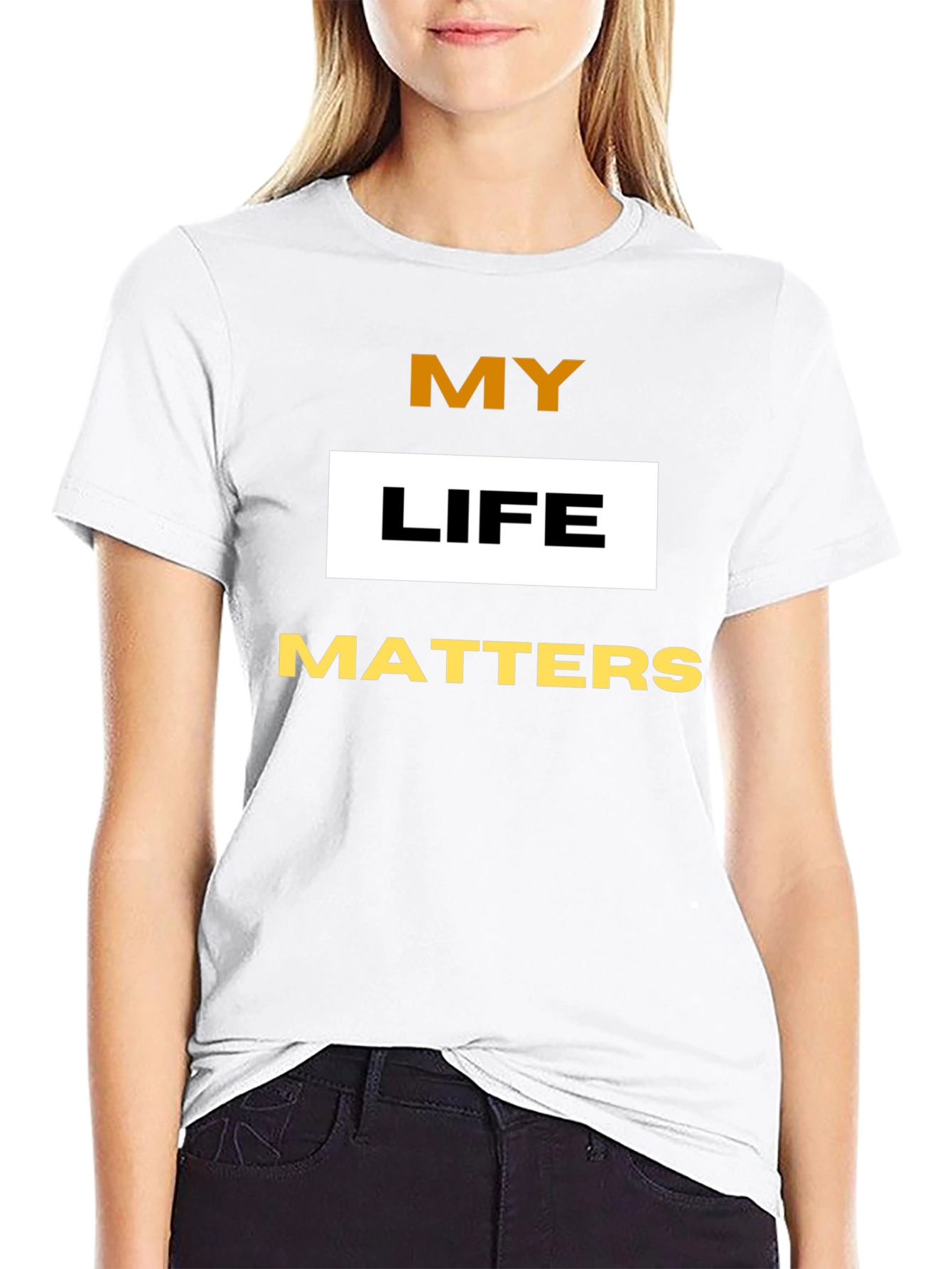 My Life Matters Graphic Tee - Black Cotton Blend