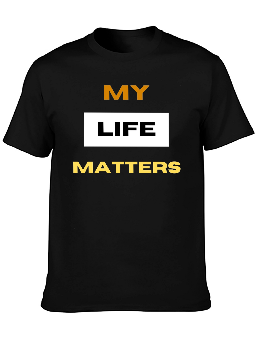 My Life Matters Graphic Tee - Black Cotton Blend