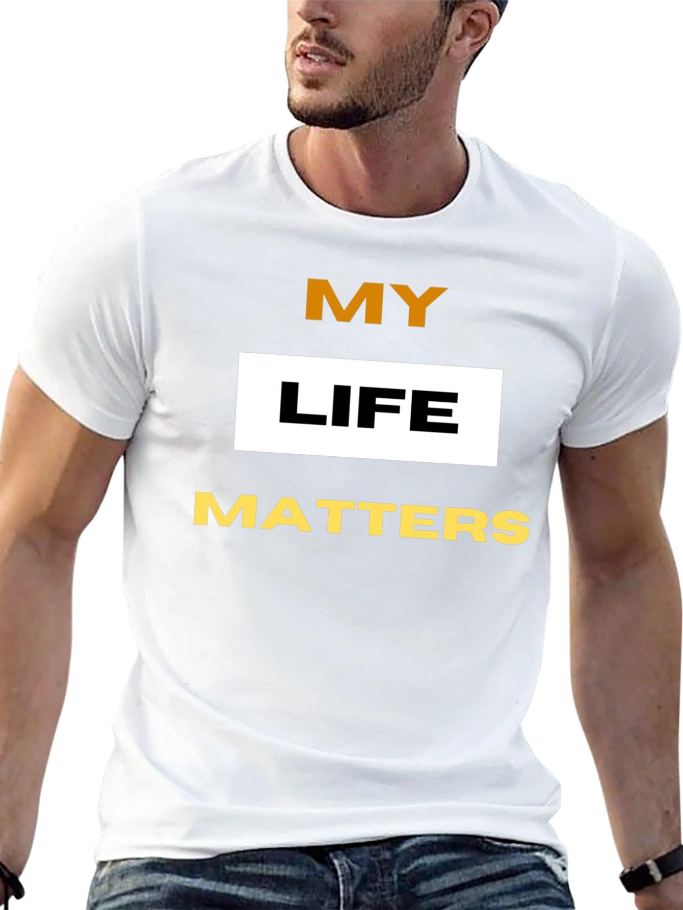 My Life Matters Graphic Tee - Black Cotton Blend