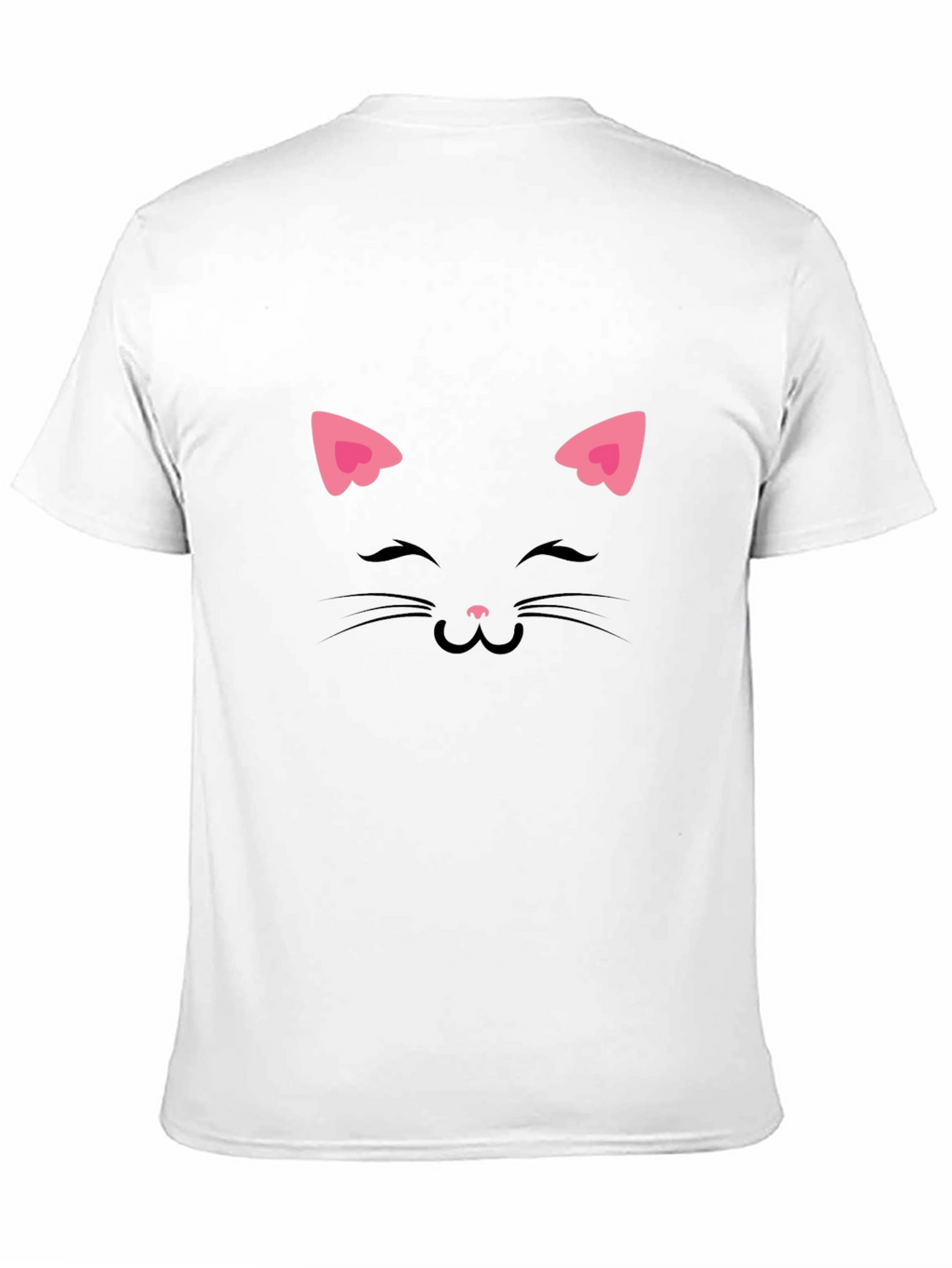 Cute Black Cat Face Graphic Tee