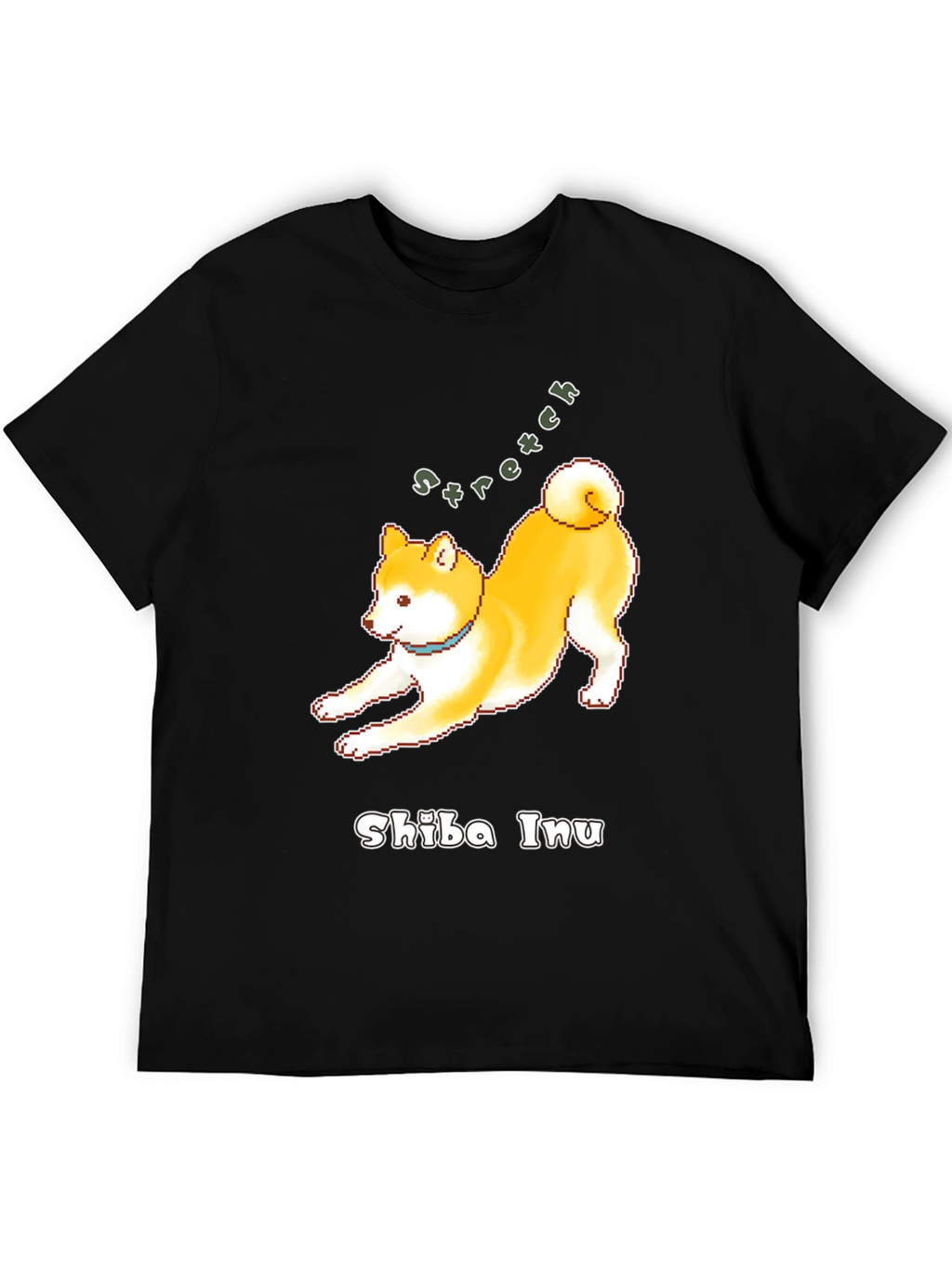 Shiba Inu Stretch Black T-Shirt