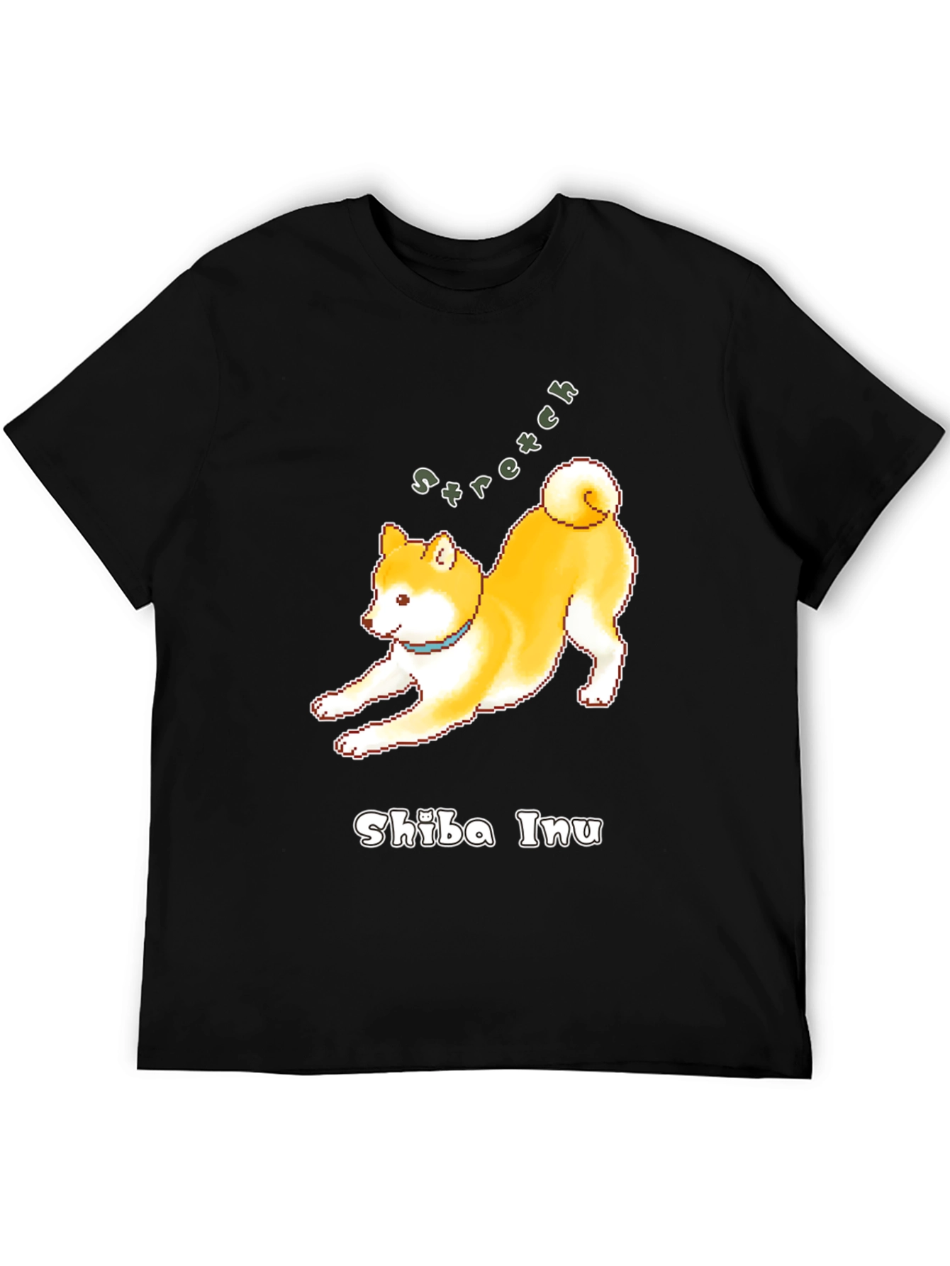 Shiba Inu Stretch Black T-Shirt