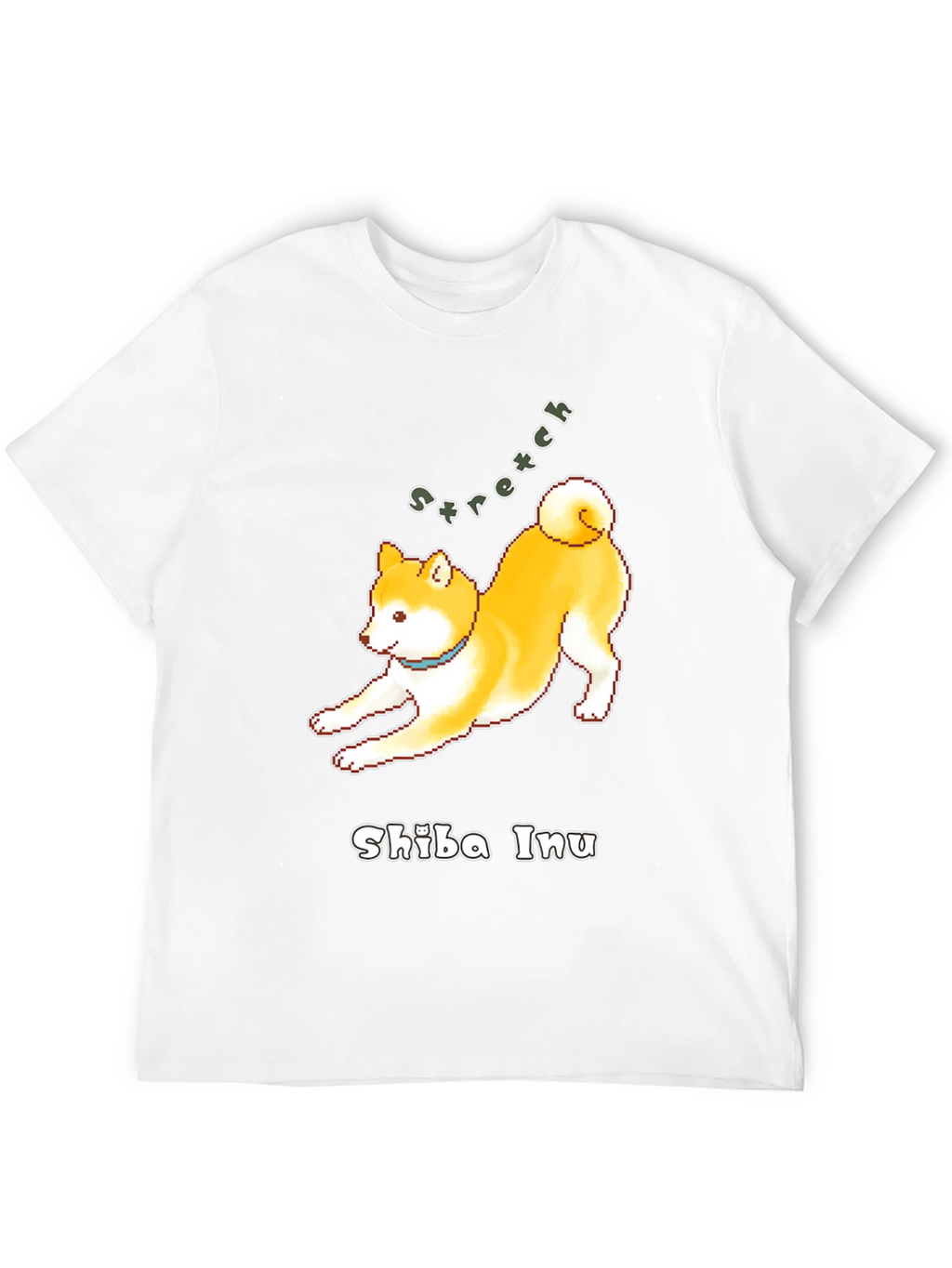 Shiba Inu Stretch Black T-Shirt