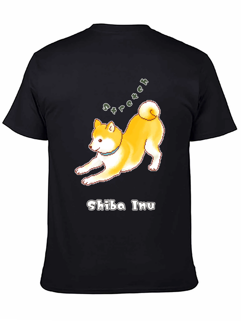 Shiba Inu Stretch Black T-Shirt