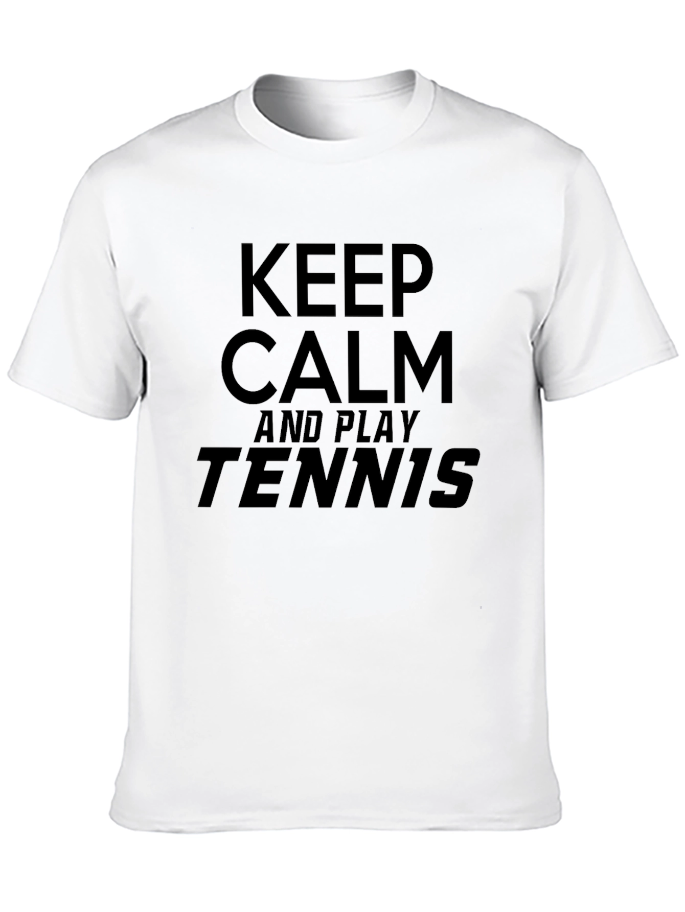 Keep Calm and Play Tennis T-Shirt - Black