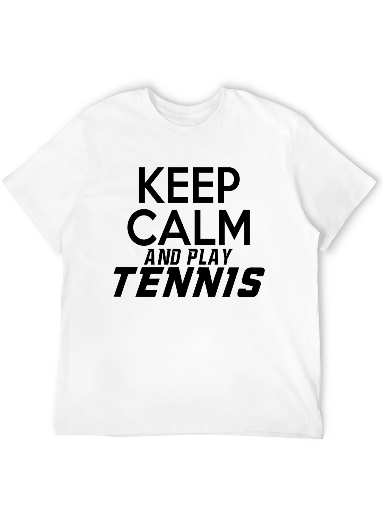 Keep Calm and Play Tennis T-Shirt - Black