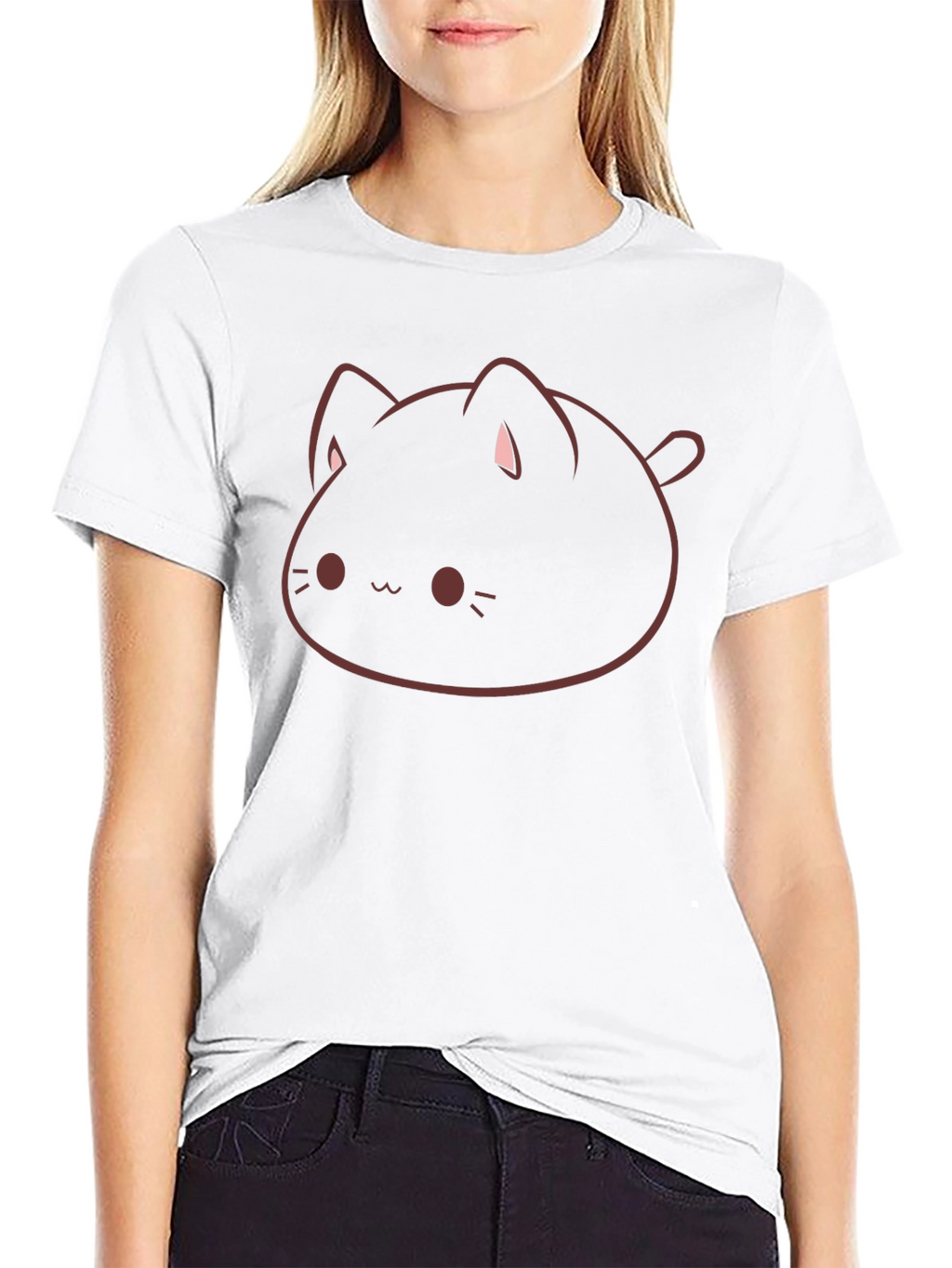 Cute Cat Graphic Black T-Shirt - Mens Style