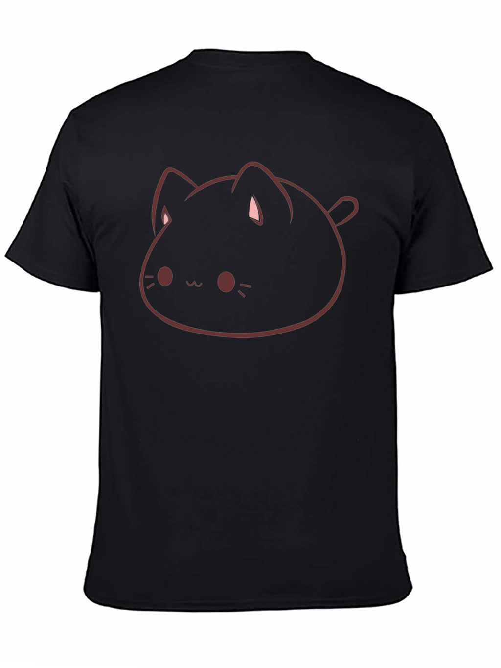 Cute Cat Graphic Black T-Shirt - Mens Style