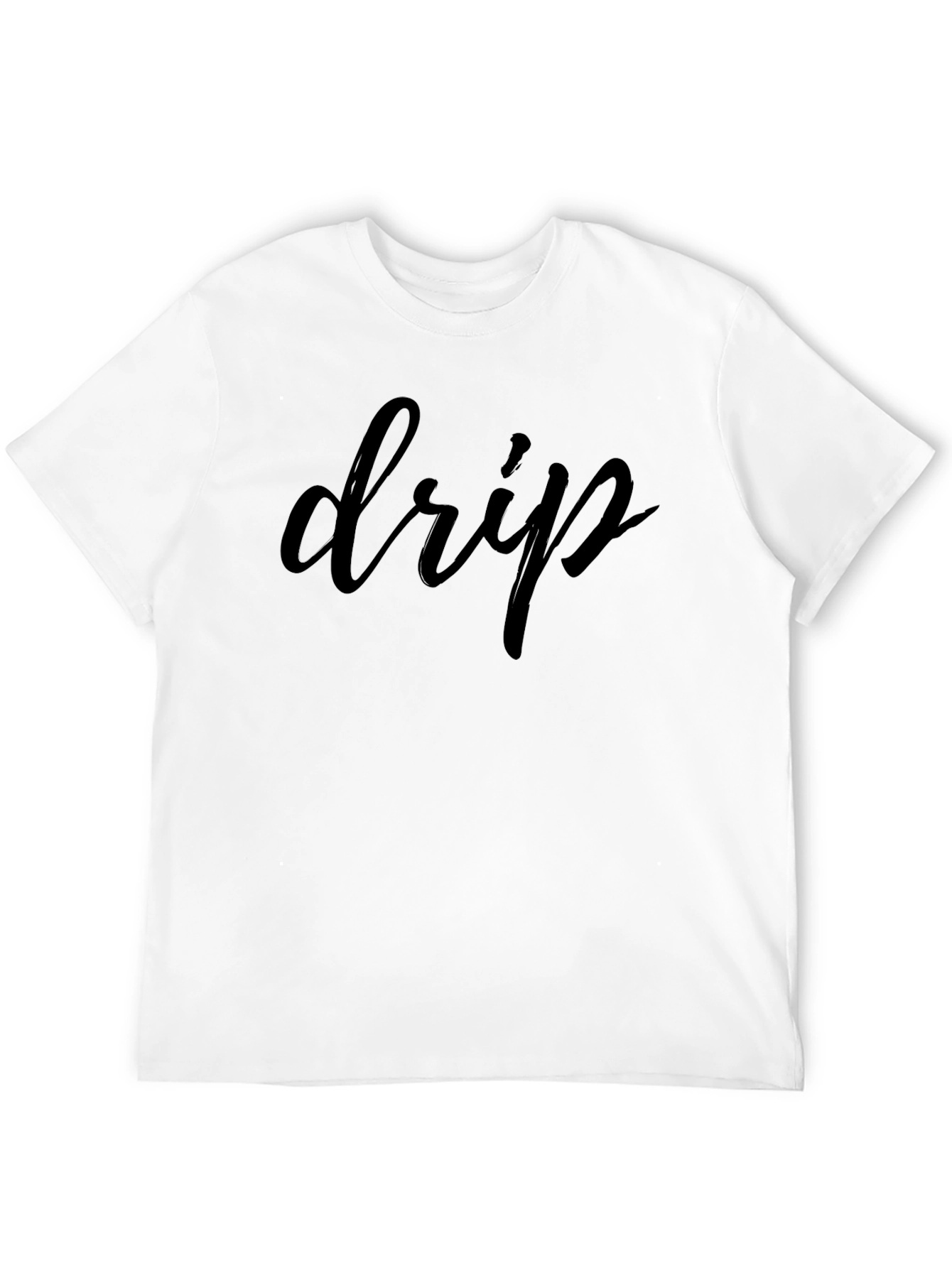 Mens Black Drip Graphic Tee - Trendy Casual Style