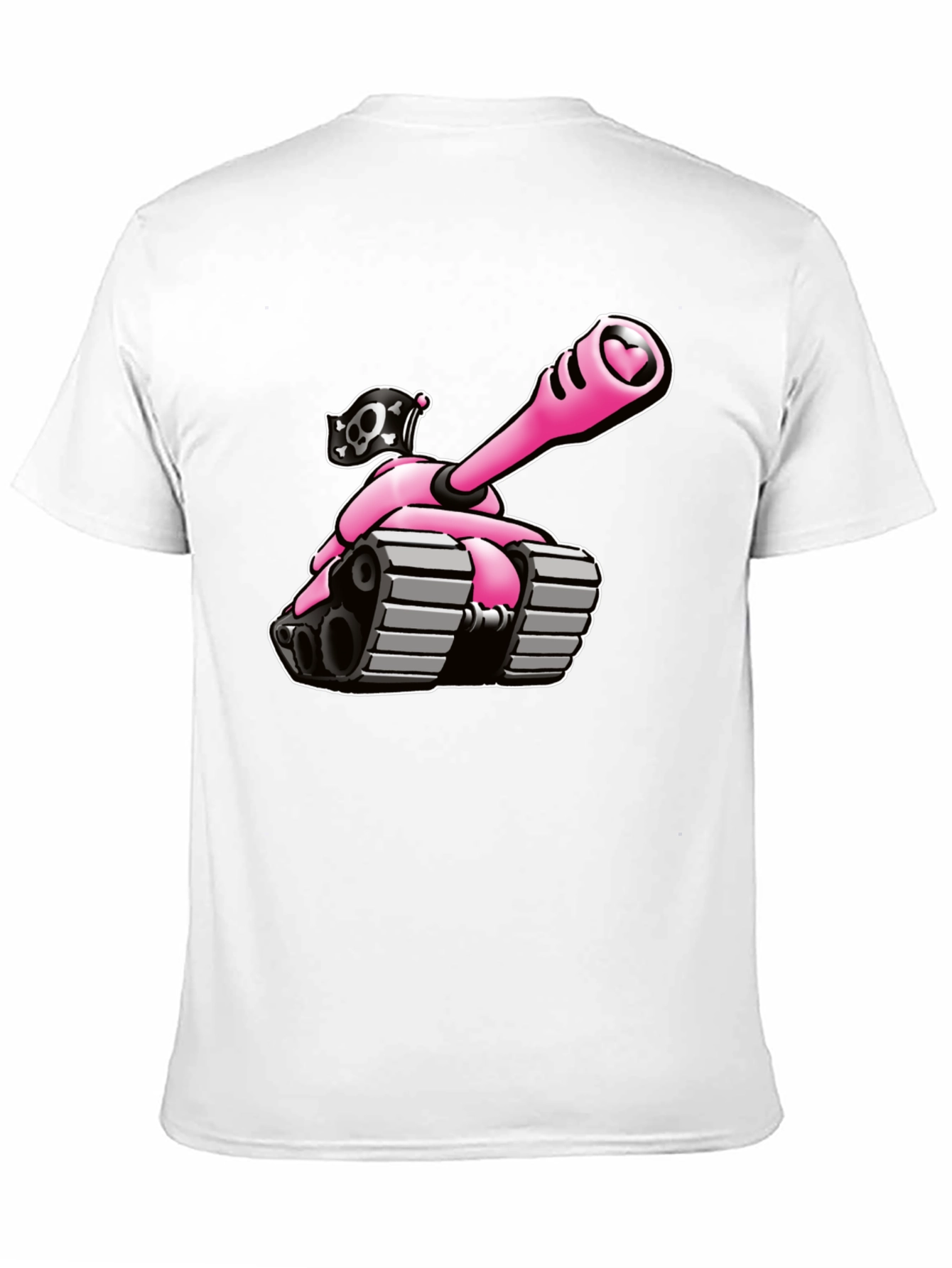 Pink Tank T-Shirt - Heart Cannon Pirate Tee