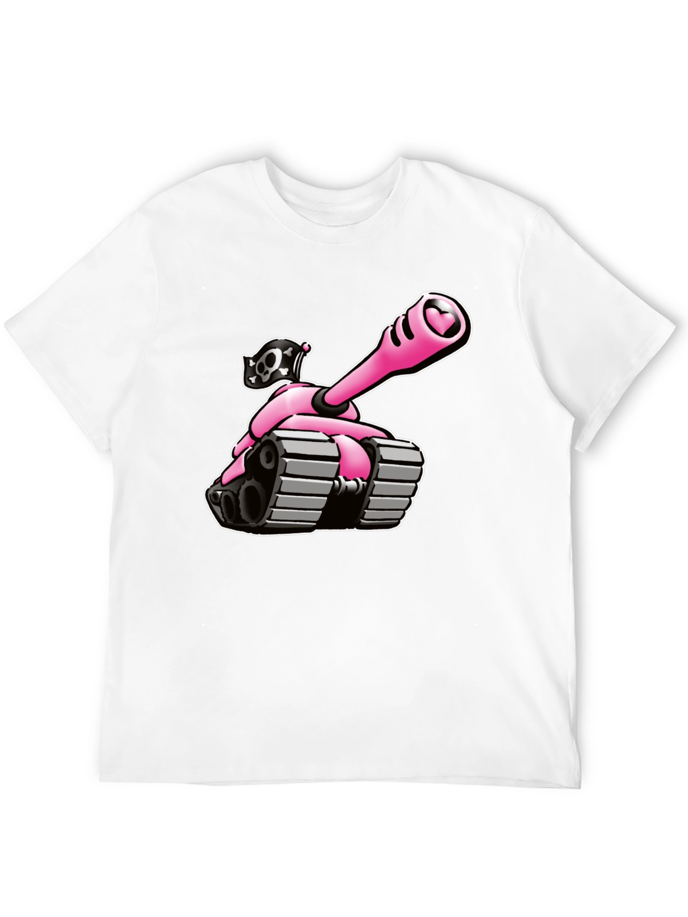 Pink Tank T-Shirt - Heart Cannon Pirate Tee