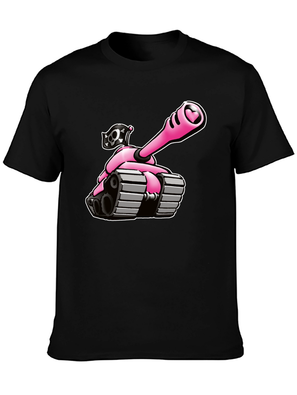 Pink Tank T-Shirt - Heart Cannon Pirate Tee