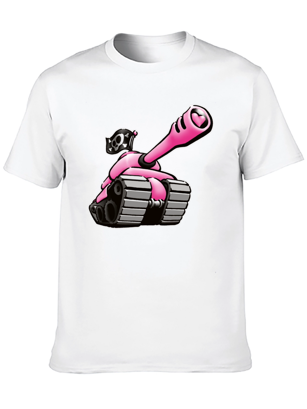Pink Tank T-Shirt - Heart Cannon Pirate Tee