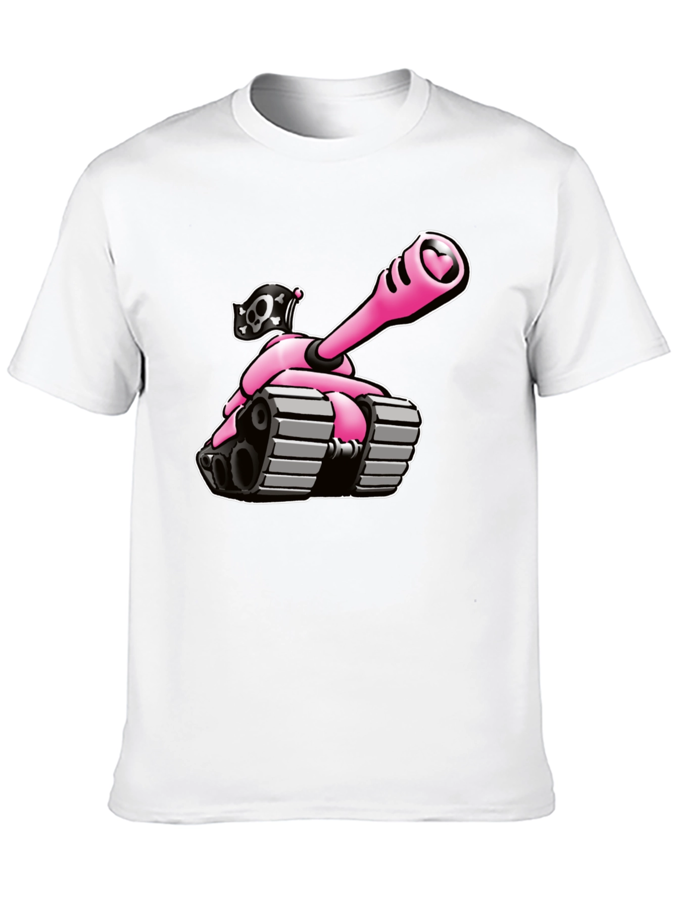 Pink Tank T-Shirt - Heart Cannon Pirate Tee