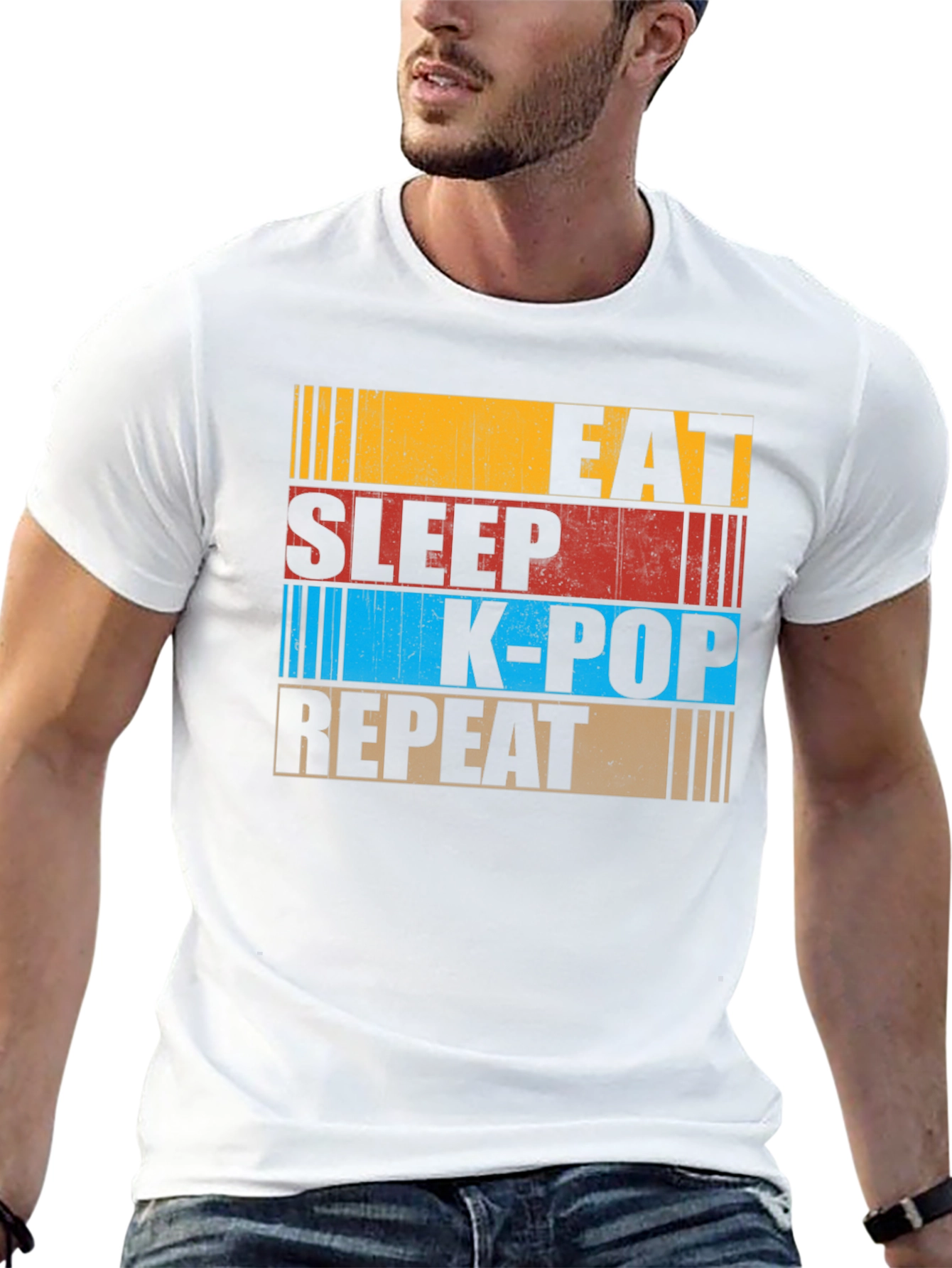 Eat Sleep K-Pop Repeat Graphic Tee