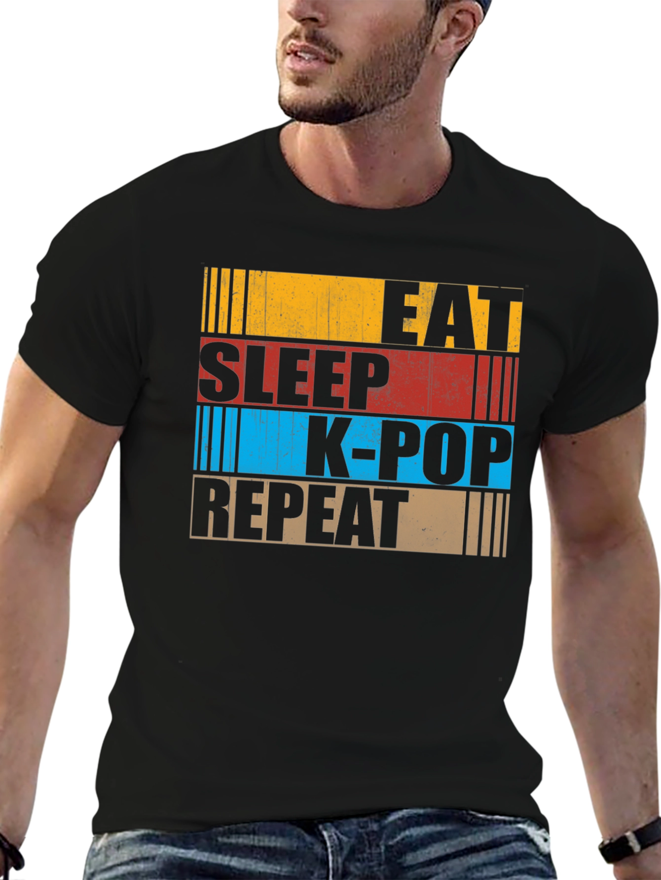 Eat Sleep K-Pop Repeat Graphic Tee