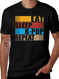 Eat Sleep K-Pop Repeat Graphic Tee