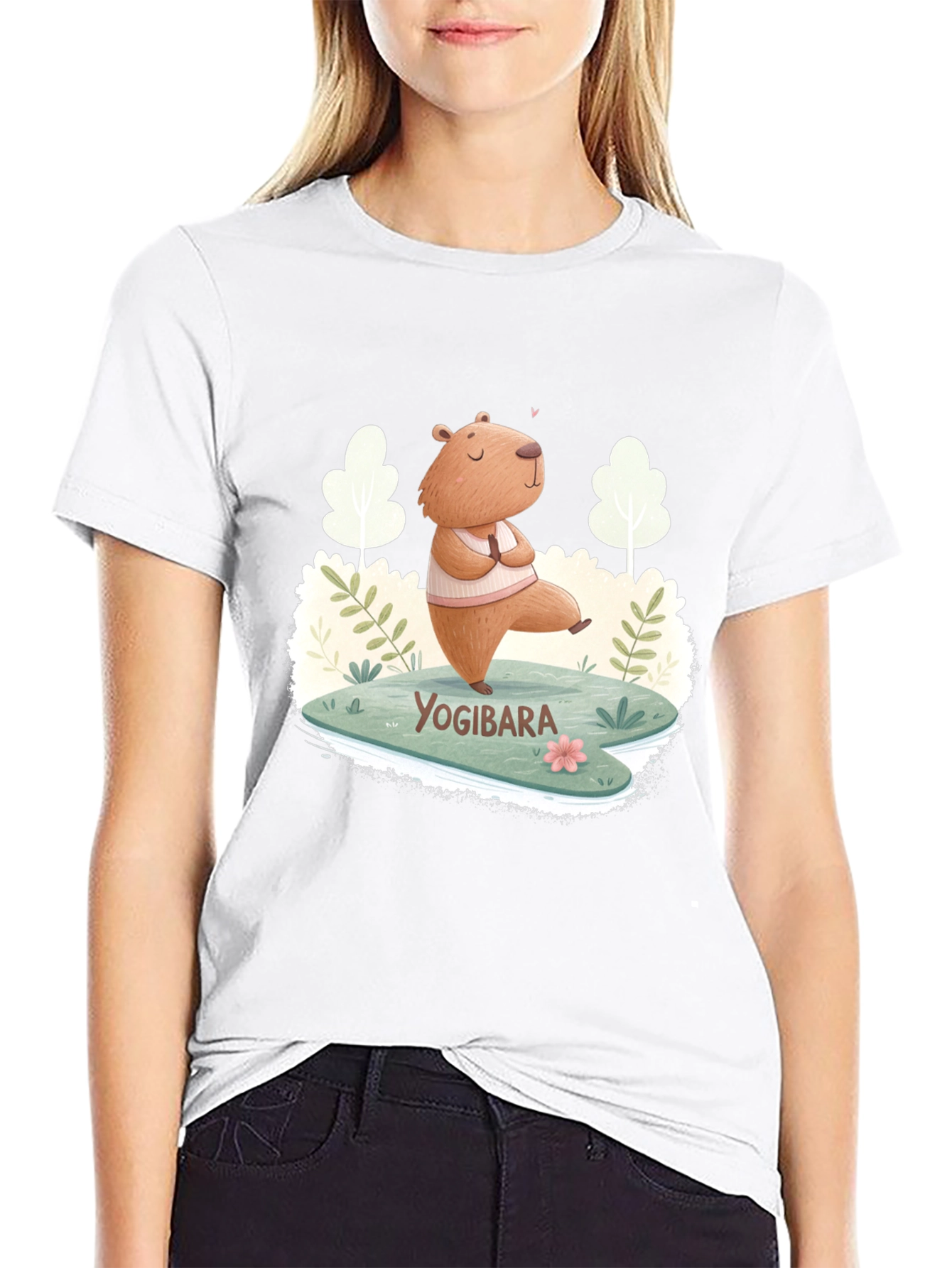 Yogibara Capybara T-Shirt - Meditation & Yoga Tee