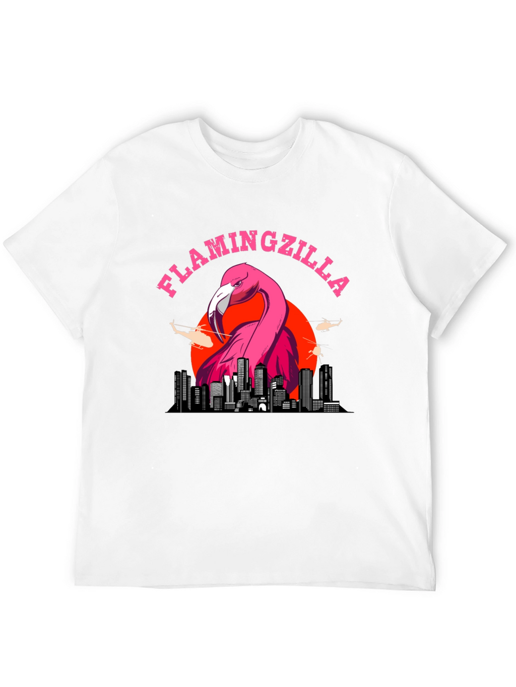 Flamingozilla Graphic T-Shirt - Funny Bird Tee