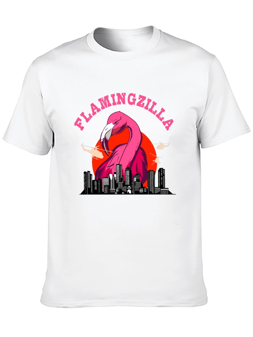 Flamingozilla Graphic T-Shirt - Funny Bird Tee
