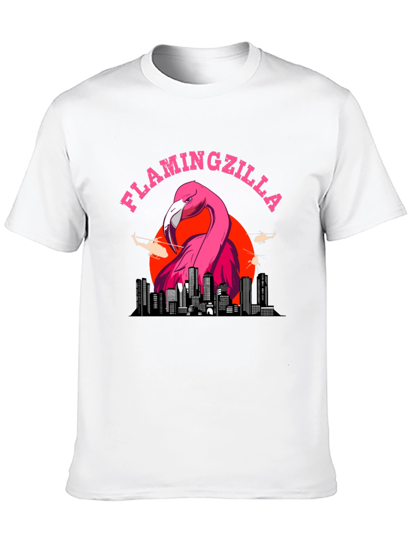 Flamingozilla Graphic T-Shirt - Funny Bird Tee