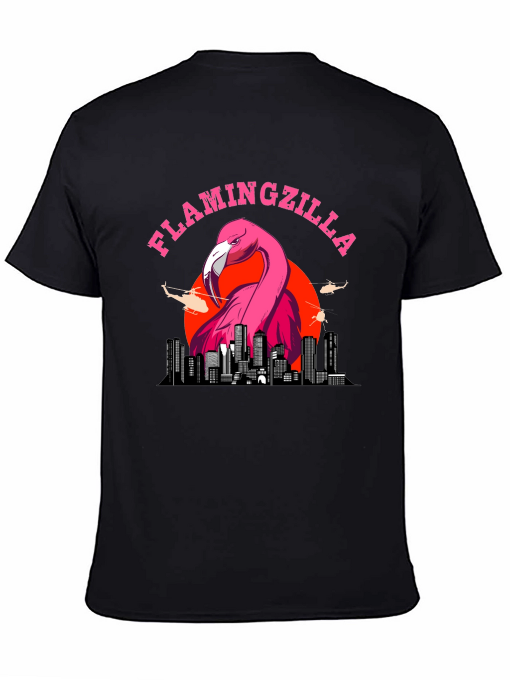 Flamingozilla Graphic T-Shirt - Funny Bird Tee