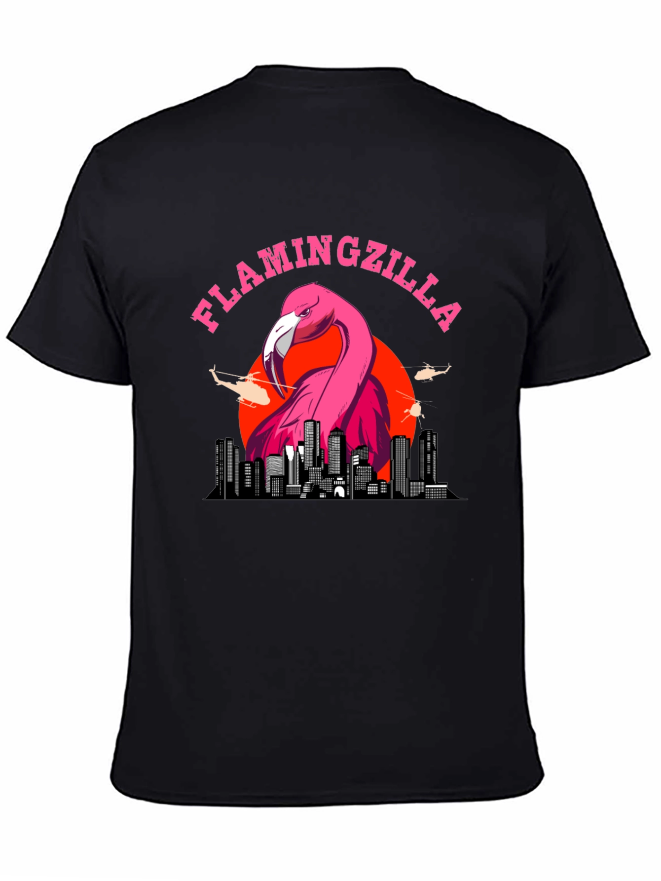 Flamingozilla Graphic T-Shirt - Funny Bird Tee
